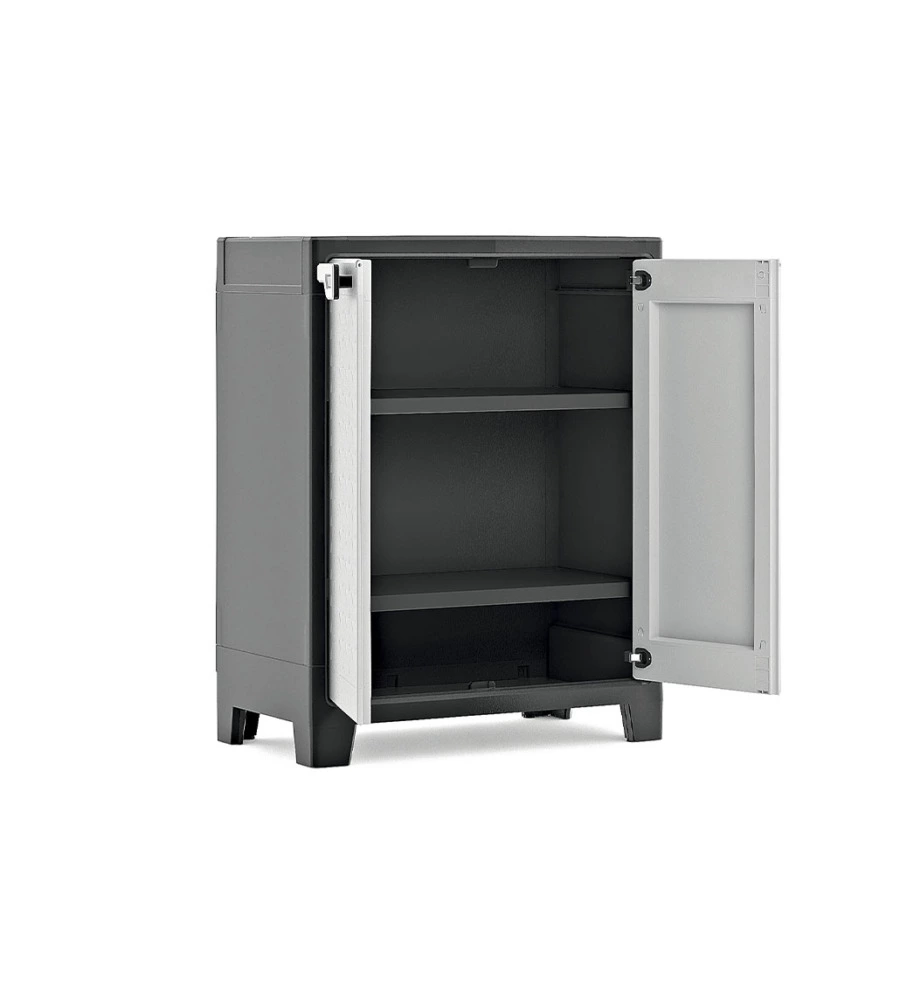ARMADIO IN RESINA BASSO KETER "TITAN" GRIGIO, 80X44X100 CM